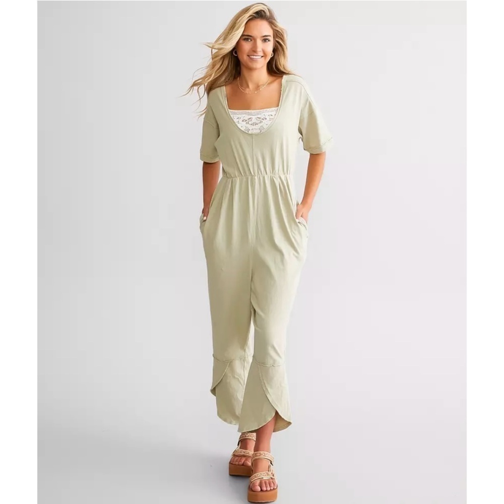 Free People | NWT Intimately Good Side Jumpsuit Romper Sage Green Size Small